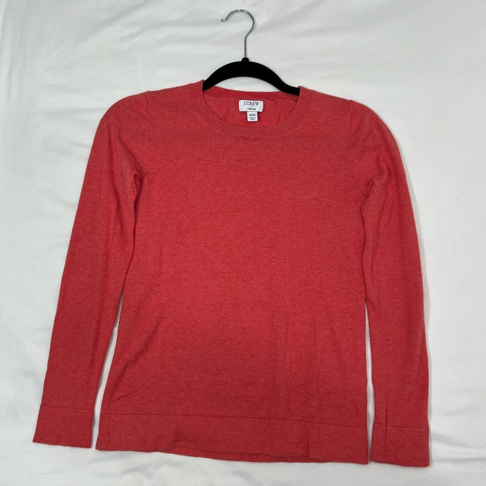 J. Crew Coral Crewneck Pullover